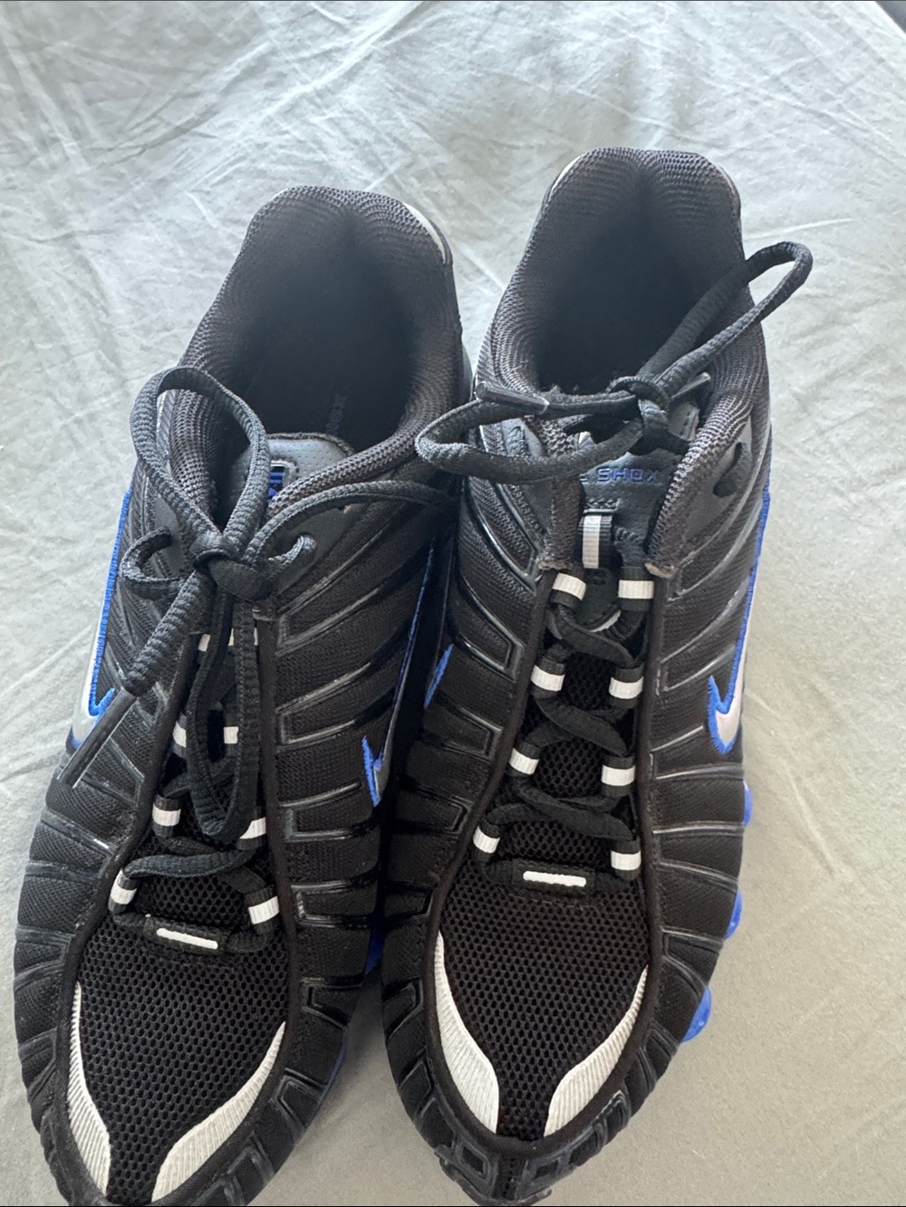 Nike Black Sneakers with Blue Accents and Cushioning Pods - Picture 3 of 8